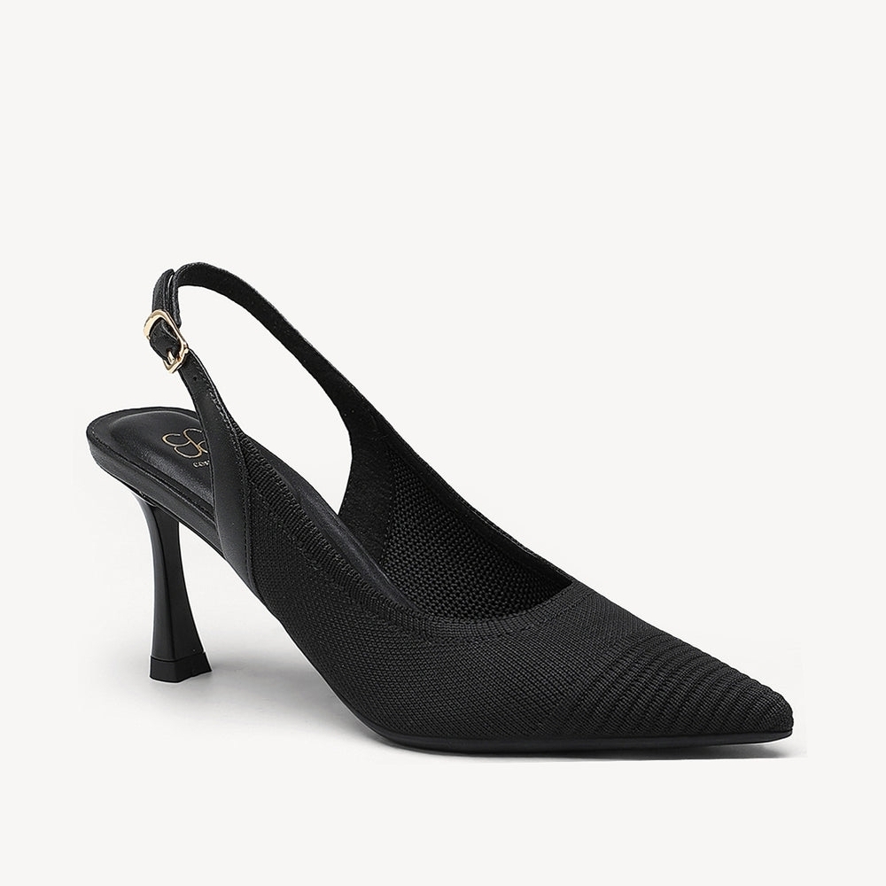 Elegant Black Slingback Heels